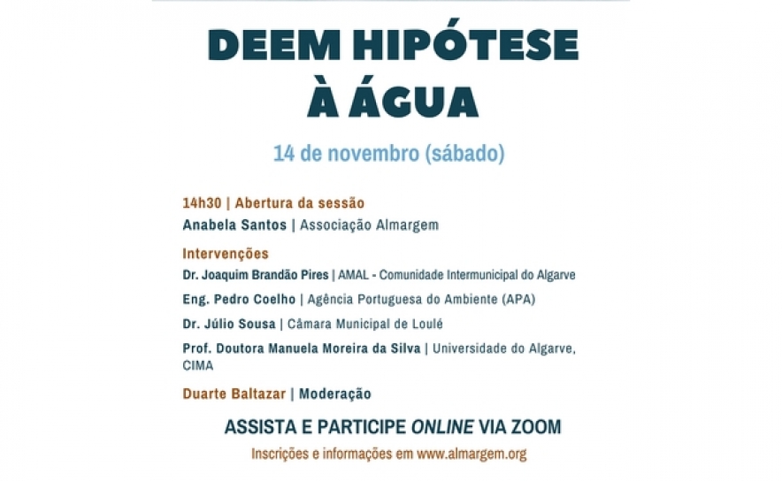 Debate de Emergência pela Água no Algarve «Deem Hipótese à Água»
