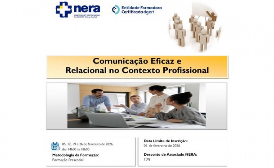 FORMAÇÃO PRESENCIAL «Comunicação Eficaz e Relacional no Contexto Profissional»
