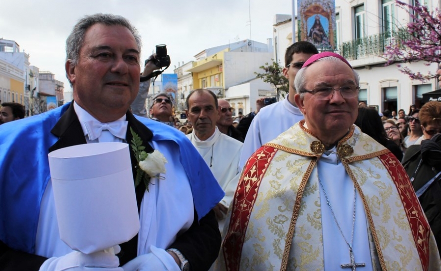 Horácio Ferreira e o Bispo do Algarve D. Manuel Quintas