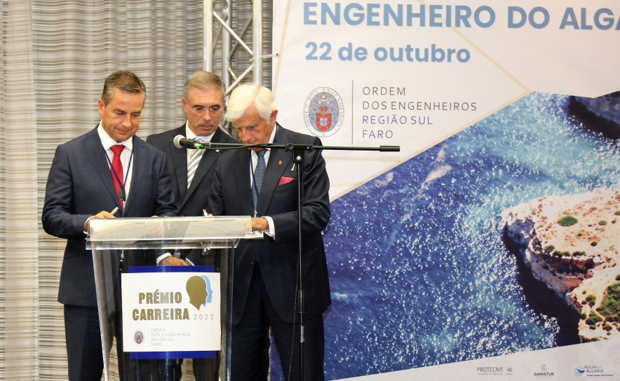 Eng. António Eusébio, Eng. Silvério Guerreiro e o Eng. Luís Machado 