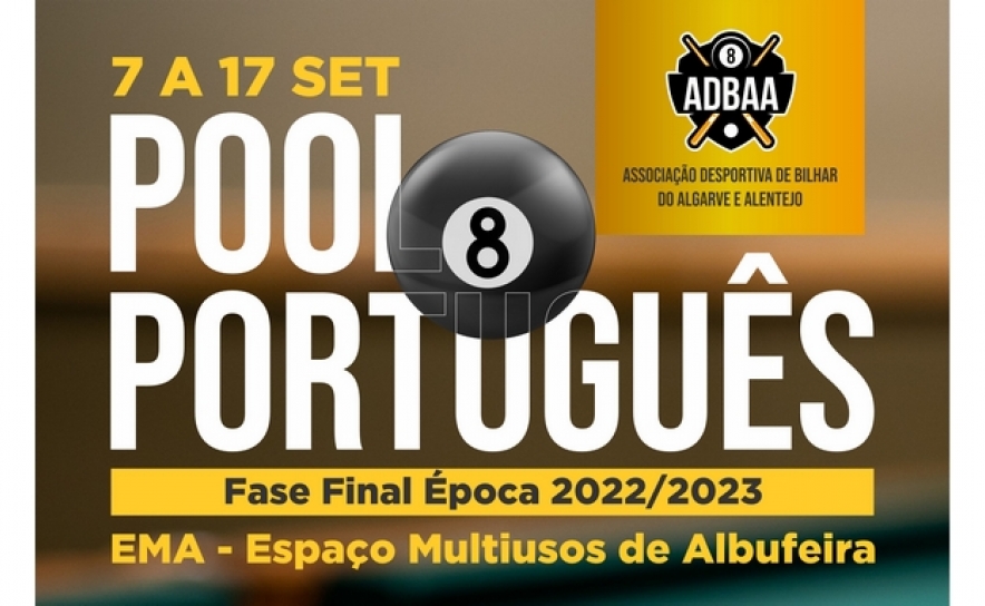 «BOLA 8» VAI ROLAR: ESPAÇO MULTIUSOS DE ALBUFEIRA RECEBE AS FINAIS DE POOL PORTUGUÊS