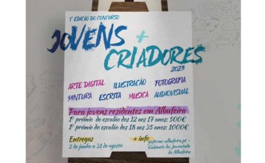 INSCRIÇÕES PARA O PRIMEIRO CONCURSO «JOVENS + CRIADORES 2023» 