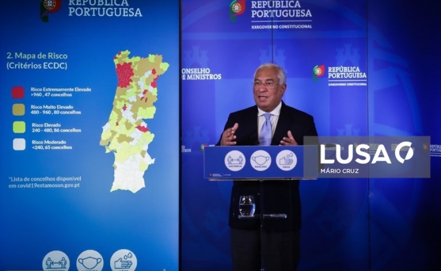 Covid-19: Governo acrescenta níveis à lista de concelhos em risco e divide país em quatro