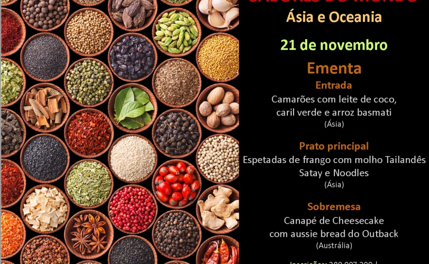 Workshops «Sabores do Mundo» - Ásia e Oceania