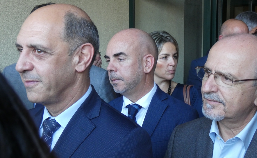 Manuel Pizzarro, Luís Encarnação (Presidente da CM Lagoa) e Vítor Aleixo (Presidente da CM Loulé) | Foto Filipe Vilhena