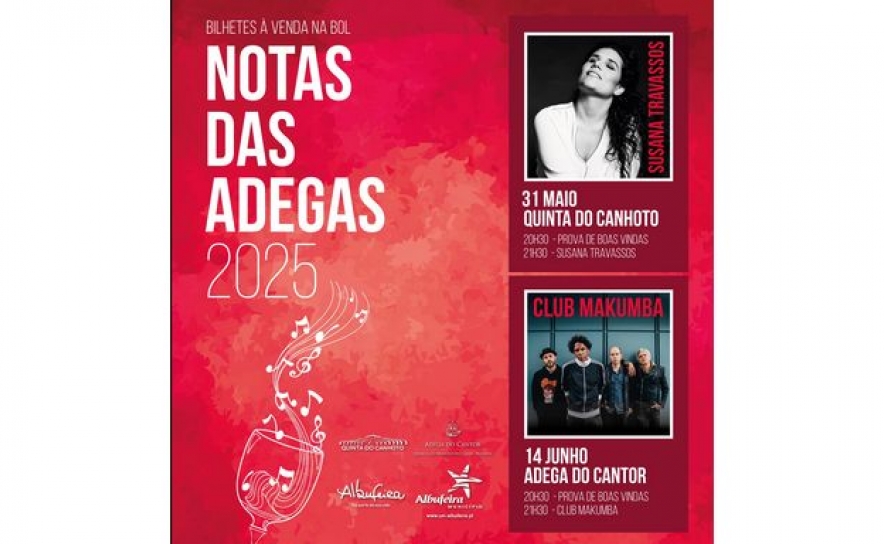 «NOTAS DAS ADEGAS» COM SUSANA TRAVASSOS  E CLUB MAKUMBA EM ALBUFEIRA