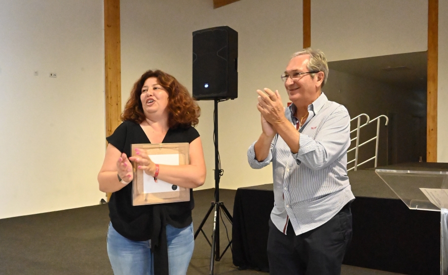 Vítor Palmilha e Rute Silva na entrega de prémios