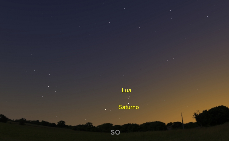 O céu virado a Sudoeste, por volta das 19h30 do dia 16 de outubro 2015