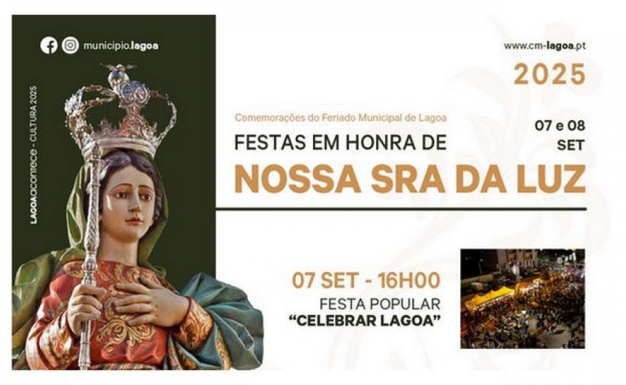 Lagoa celebra Festas em Honra da Nossa Senhora da Luz e Feriado Municipal de Lagoa