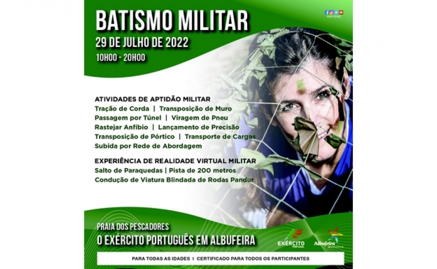 AMANHÃ HÁ BATISMO MILITAR PARA CRIANÇAS, JOVENS E ADULTOS NA PRAÇA DOS PESCADORES 