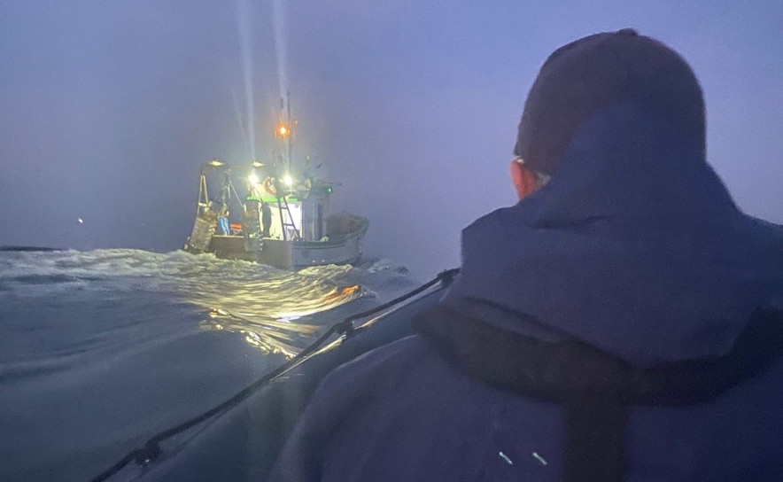 Polícia Marítima realiza ação de fiscalização à arte de pesca da ganchorra rebocada em Tavira