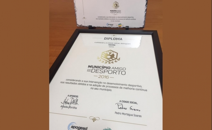 Tavira «Município Amigo do Desporto 2016»