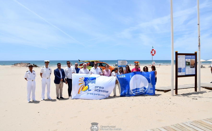 Hastear da Bandeira Azul_Praia de Santo António