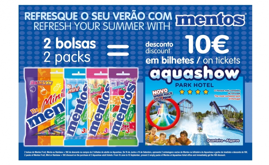 Nova campanha Aquashow – Mentos já está  no ponto de venda perto de si