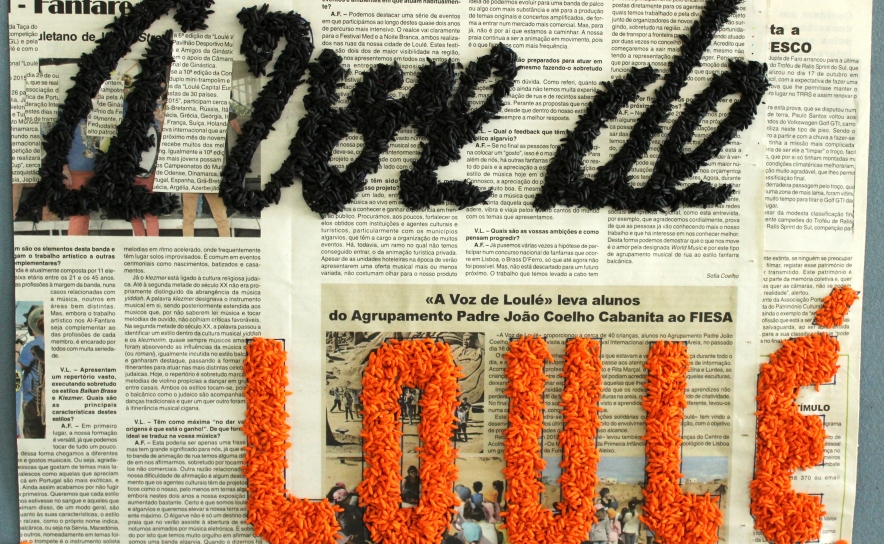 Trabalho realizado com arroz sobre jornal, elaborado pela Turma dos Piratas - 2º B, com a Prof. Ana Jacinto, E.B. de Vale de Rãs, Agrupamento Vertical de Escolas Padre João Coelho Cabanita, Loulé