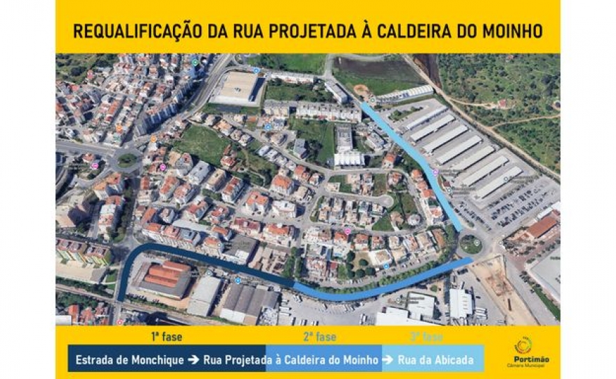 A Requalificação da Rua Projetada à Caldeira do Moinho avança