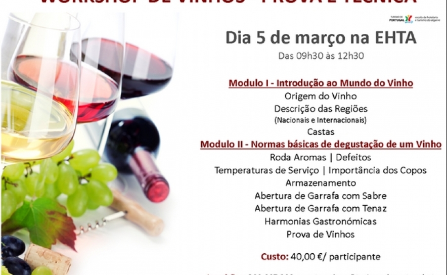 EHTA | Workshop de Vinhos – Prova e Técnica 
