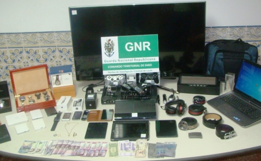 GNR recupera vários objetos roubados em Loulé 