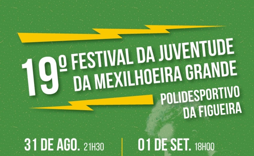 Bandas de originais e de tributo de referência nacional marcam o programa do 19ª Festival da Juventude da Mexilhoeira Grande