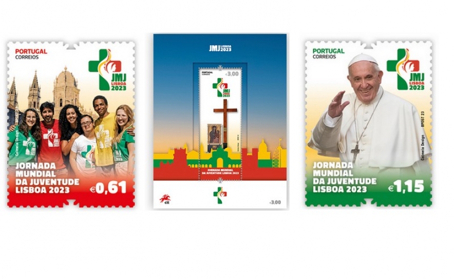 VISITA DO PAPA FRANCISCO A PORTUGAL ILUSTRADA EM SELO DOS CTT VISITA DO PAPA FRANCISCO A PORTUGAL ILUSTRADA EM SELO DOS CTT