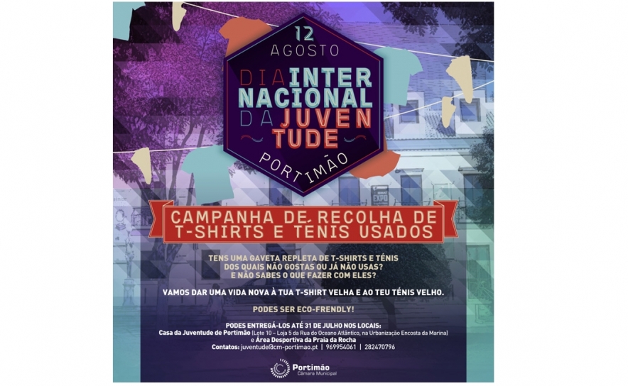 Campanha de Recolha de T-shirts e Ténis Usados para celebrar Dia da Juventude