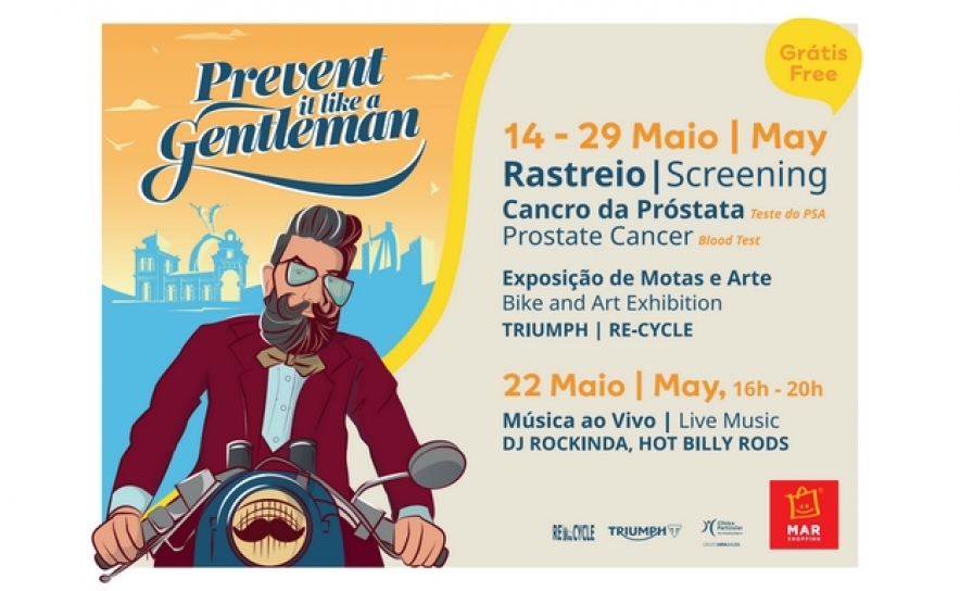 CAMPANHA «Prevent it like a Gentleman» DO MAR SHOPPING ALGARVE  regressa COM OBJETIVO DE AJUDAR A PREVENIR o cancro da próstata 