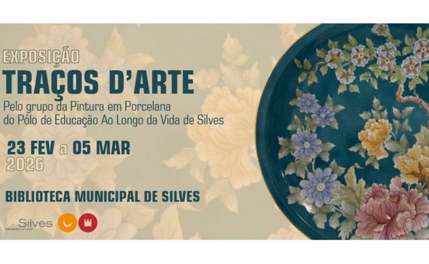 EXPOSIÇÃO DE PINTURA EM PORCELANA DOS POLOS DE EDUCAÇÃO AO LONGO DA VIDA DE SILVES PATENTE NA BIBLIOTECA MUNICIPAL DE SILVES
