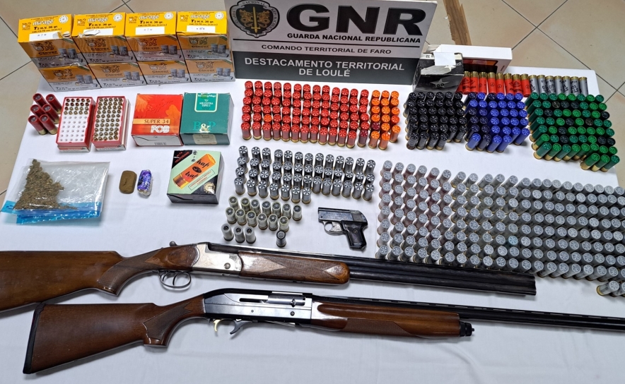 Detido por violência doméstica em Loulé na posse de armas e munições