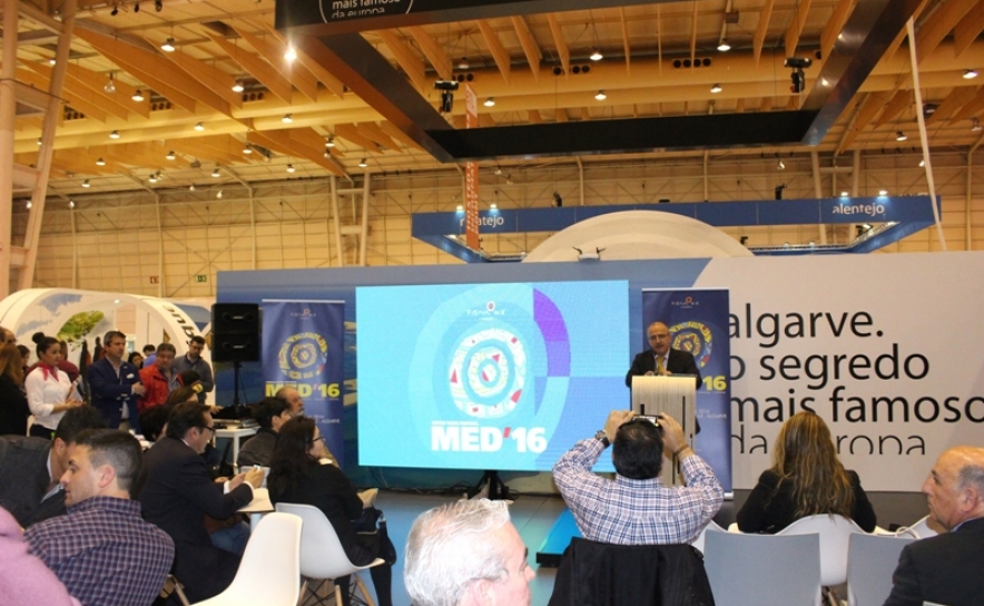 Presidente Vítor Aleixo durante a apresentação do Festival MED na BTL em Lisboa