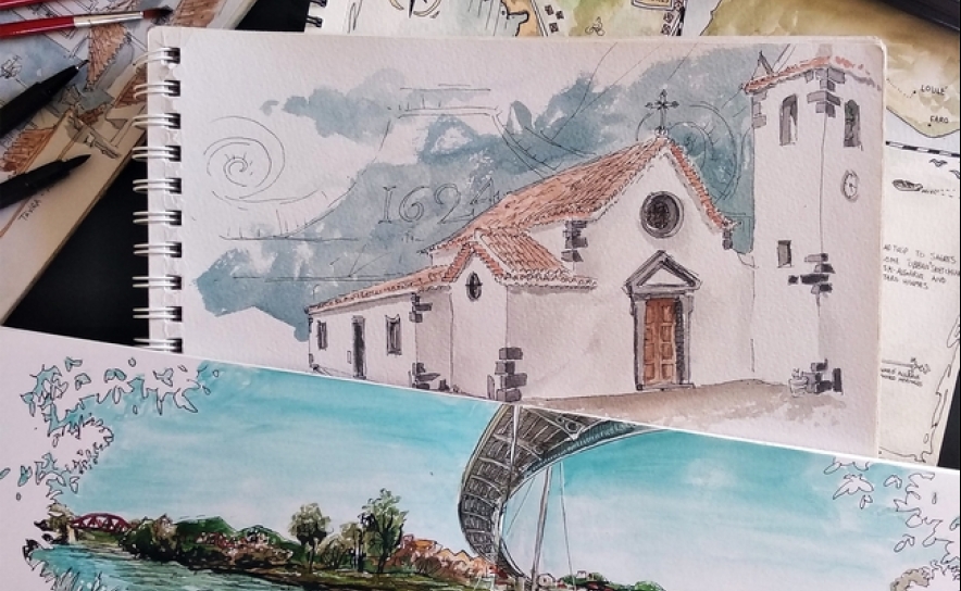 «100FILTRO - registos do quotidiano, sítios e pessoas» do Ilustrador Filipe Coelho,  no IPDJ em Faro  