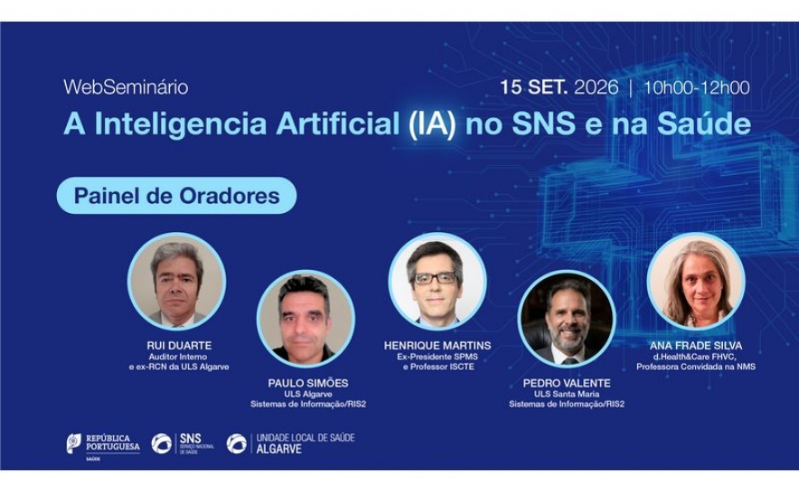 Webseminário «A Inteligência Artificial no SNS e na Saúde»