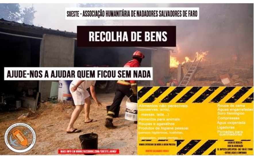 FARO | Recolha de bens para as vítimas dos incêndios 