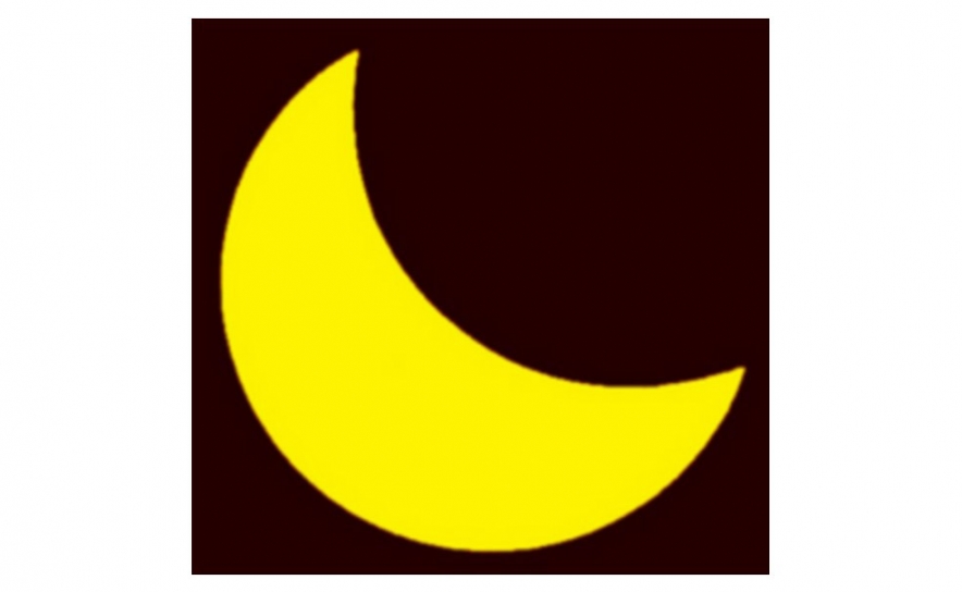 O eclipse visto no telescópio O eclipse visto no telescópio