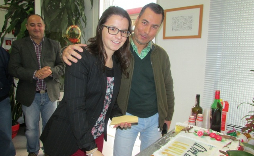 Jornalista Verónica Chapuça e Nelson Horta, educador social da Fundação António Aleixo