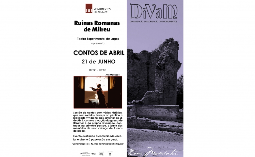 Contos de Abril nas Ruínas Romanas de Milreu 