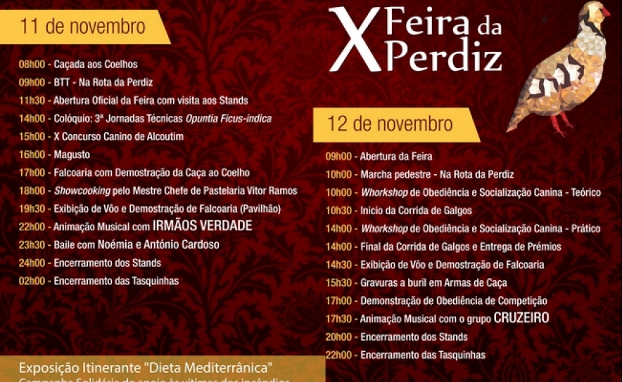 Câmara Municipal de Alcoutim promove X Feira da Perdiz