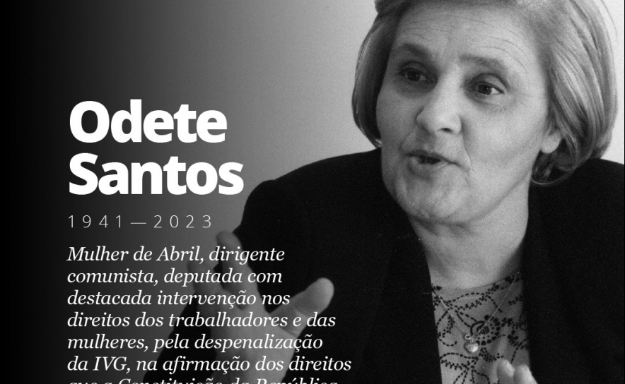 Morreu a antiga deputada e dirigente comunista Odete Santos, aos 82 anos